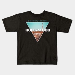 simple hollywood sign roadtrip Kids T-Shirt